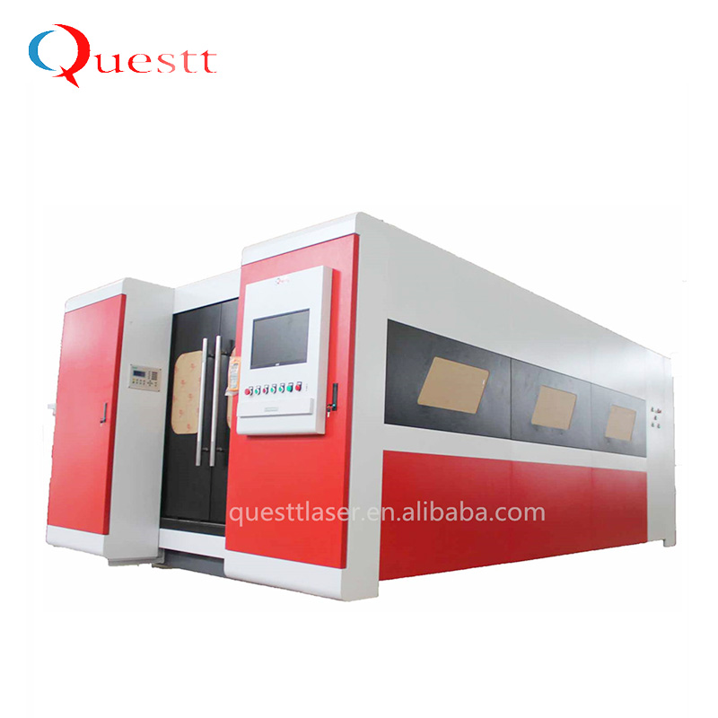 High Power 3kW Enclosed Fiber Laser Cutting Machine For Metal