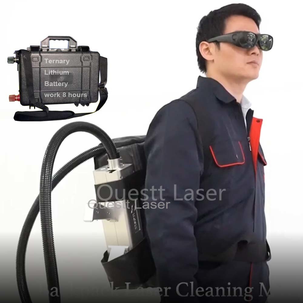 product-QUESTT-Ternary Lithium Battery Backpack Laser rust removal machine for cleaning Outdoors 8 H