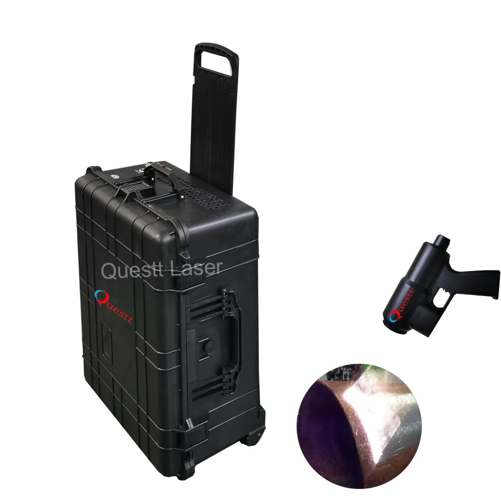 Hot Sale suitcase type 100W Laser Cleaning Machine for Auto Parts Remove Rust Oil Painting