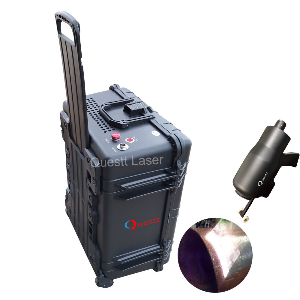 product-Portable trolley bag 100W rust paint graffiti laser rust removal fiber laser cleaning machin-1