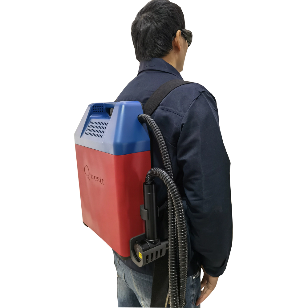 cheap low price backpack 50w laser cleaning laser oxide rust removal machine
