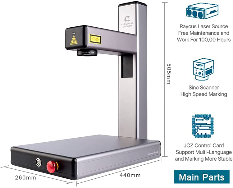 product-Em-smart Fiber Laser Marking Machine Gift Industry Marker Portable Mini Ce 20w Color Printer-1
