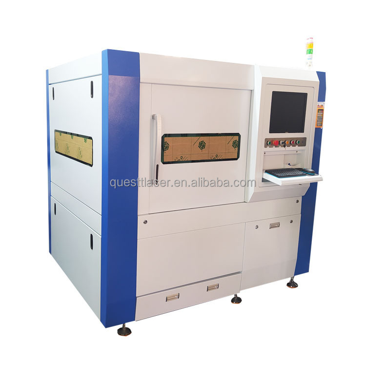 enclosure fiber laser cutting machine 1000w 1500w 2000w for metal steel aluminum copper brass